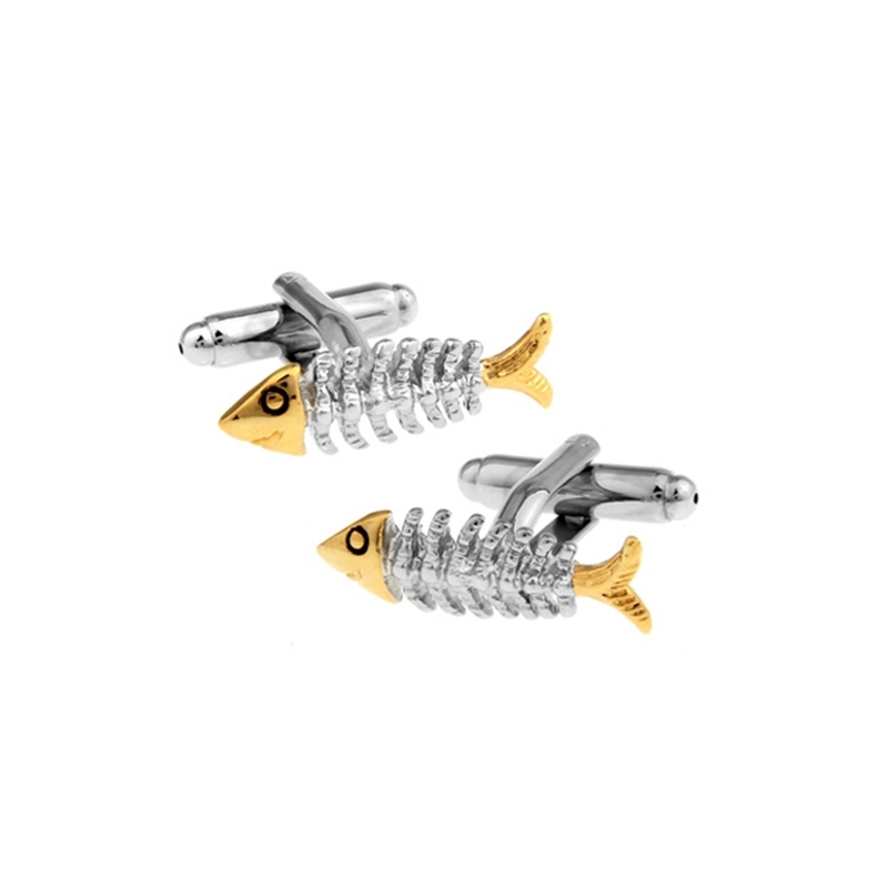 Fish Bones Cufflinks Two Tones – Cufflinks Republic